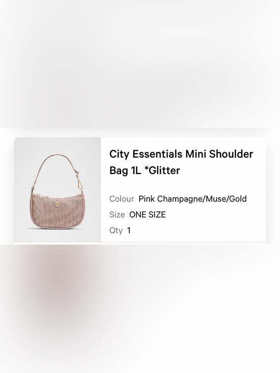 lululemon athletica Handbags - NWT- City Essentials Mini Shoulder Bag - Pink Champagne with Gold
